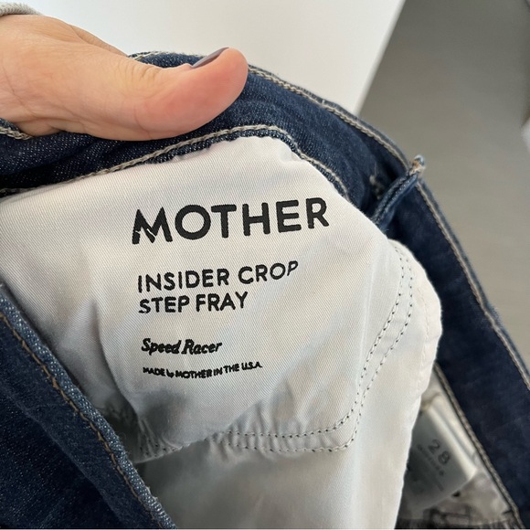 MOTHER Insider Step Crop Fray Jeans in Speed Racer Size 28 - Picture 5 of 5